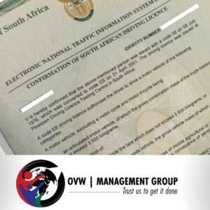 Driver’s Licence Confirmation Letter Assistance (South Africa)