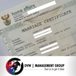 Unabridged Marriage Certificate Assistance (South Africa)