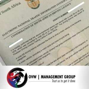 Driver’s Licence Confirmation Letter Assistance (South Africa)